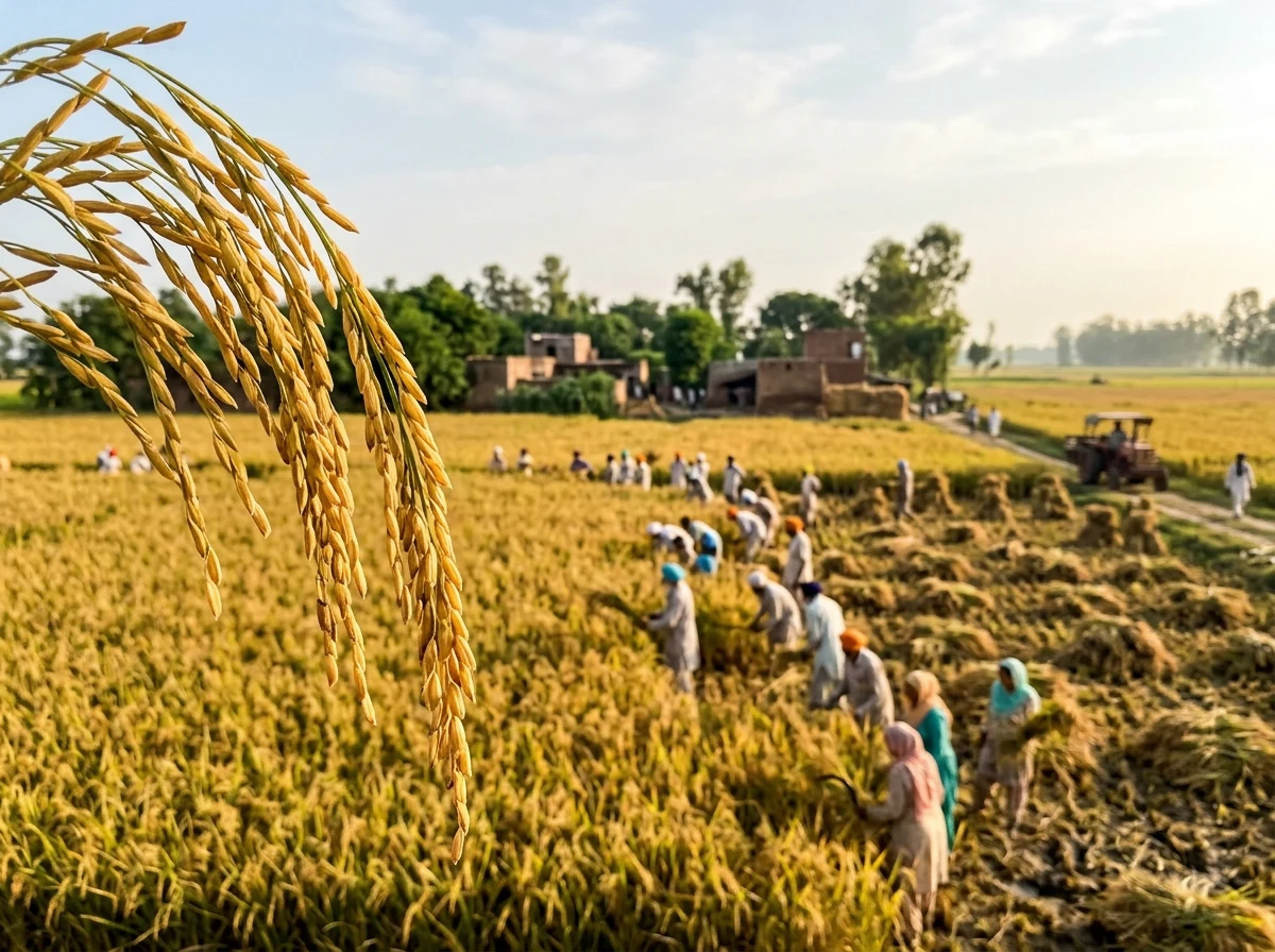 Golden Basmati Rice Harvest